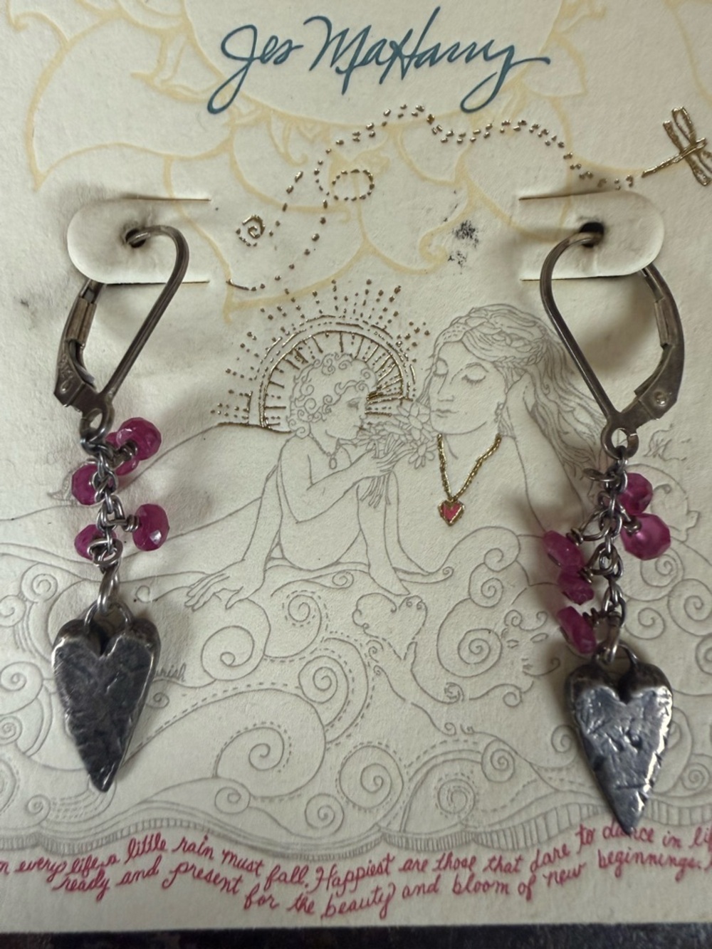 Jes MaHarry “Ruby Love” earrings. New in box.
